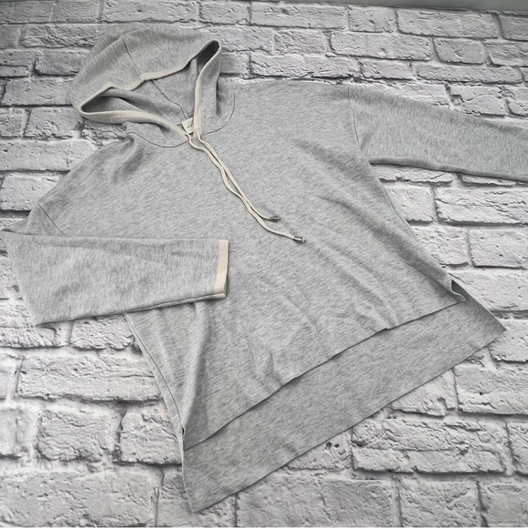 Cyrus Sweaters - Cyrus Heather Gray Small Women's Pullover Hooded Top Lightweight Long Sleeve